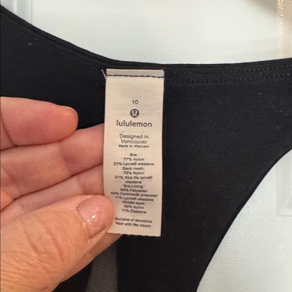 Lululemon Athletica Long Line Black Sports Bra - Picture 2 of 4